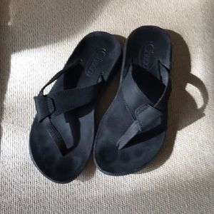 Chaco black leather sandals